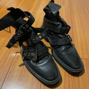 pointed boots metallic hardware asos